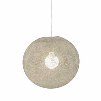 Abat-jour globe gris perle 50 et sa suspension - Single Pendant lamp - La Case de Cousin Paul