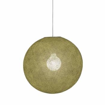 Abat-jour globe kaki 50 et sa suspension - Single Pendant lamp - La Case de Cousin Paul