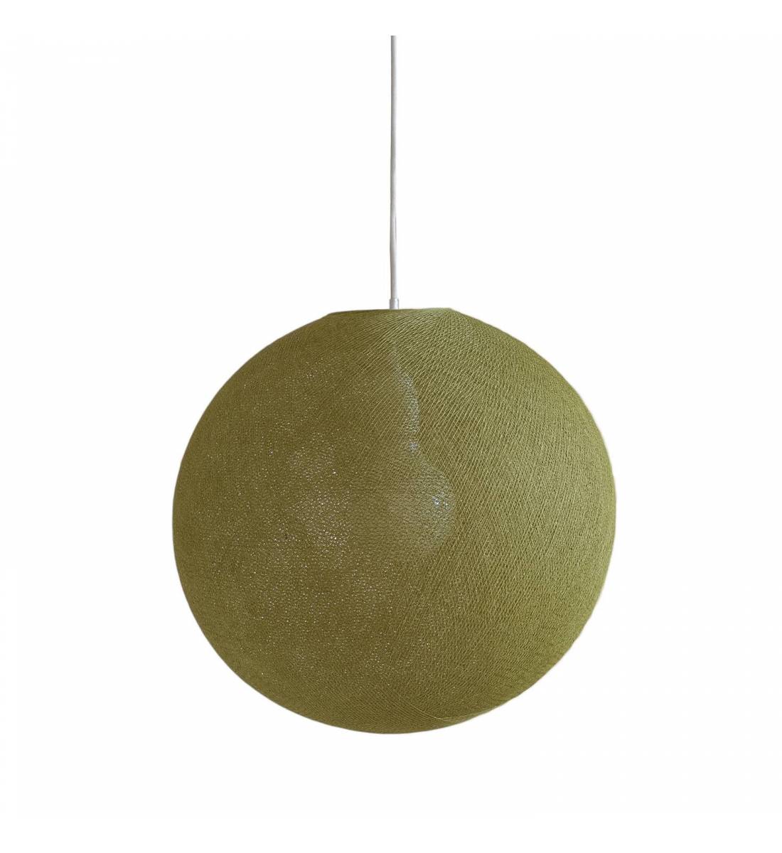 Abat-jour globe kaki 67 avec suspension - Single Pendant lamp - La Case de Cousin Paul