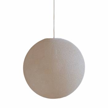 Abat-jour globe lin 67 avec suspension - Single Pendant lamp - La Case de Cousin Paul