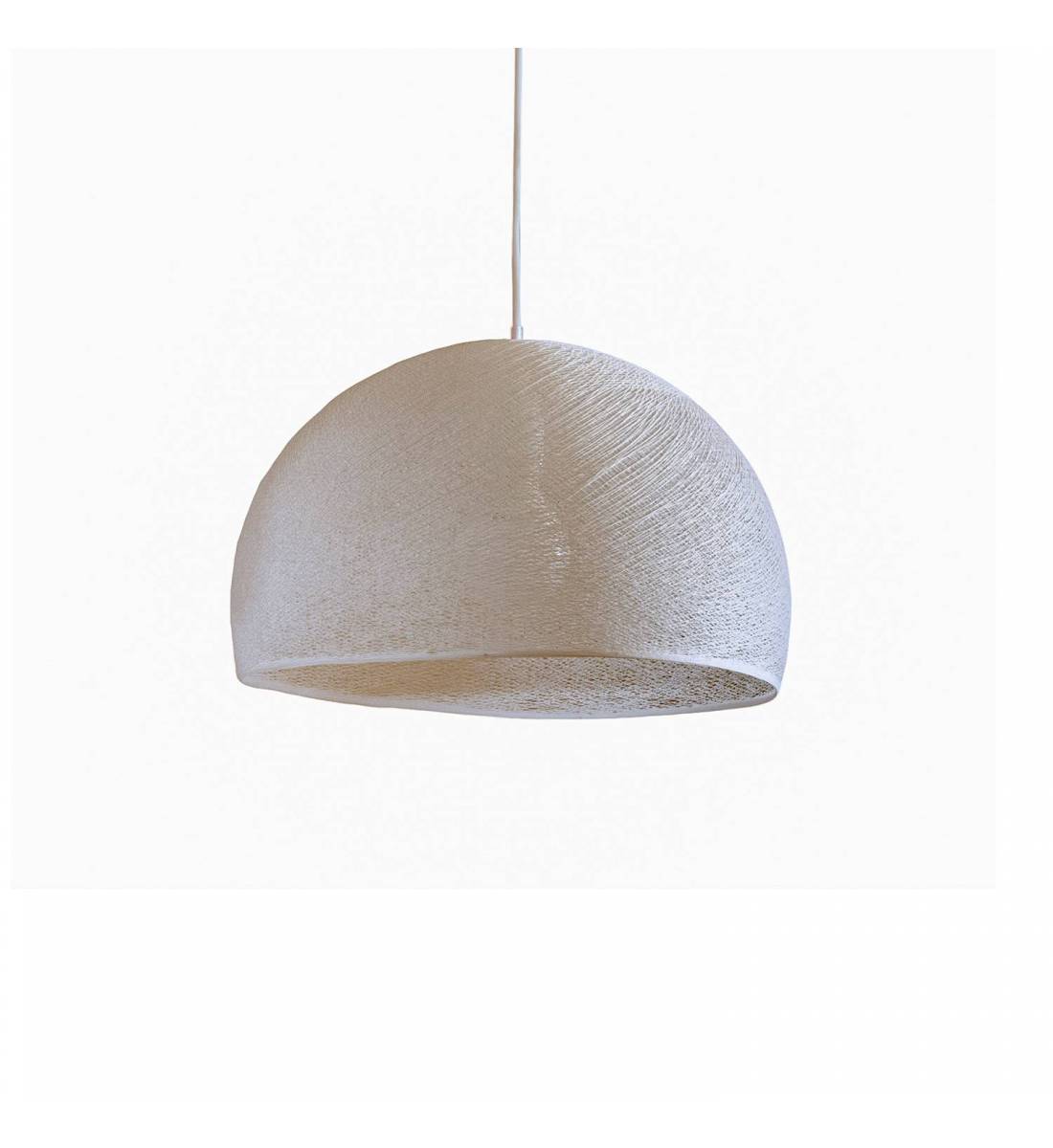 Abat-jour coupole écru 50 et sa suspension simple - Single Pendant lamp - La Case de Cousin Paul