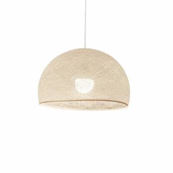 Abat-jour coupole écru 50 et sa suspension simple - Single Pendant lamp - La Case de Cousin Paul