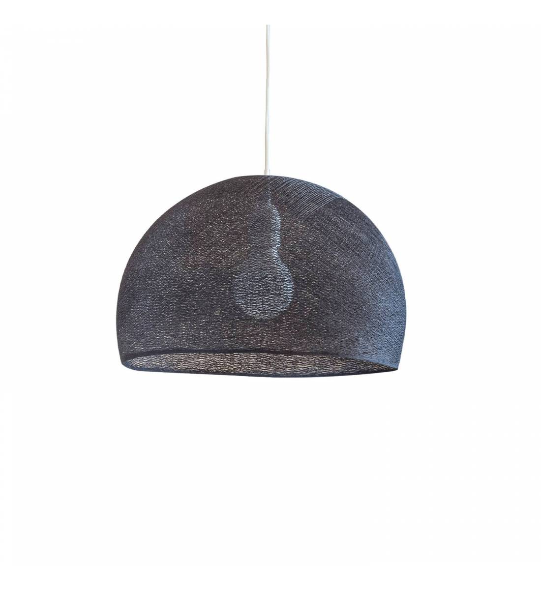 Abat-jour Coupole Anthracite 50 et sa suspension simple - Single Pendant lamp - La Case de Cousin Paul