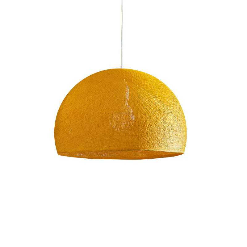 Abat-jour coupole curry 50 et sa suspension simple - Single Pendant lamp - La Case de Cousin Paul