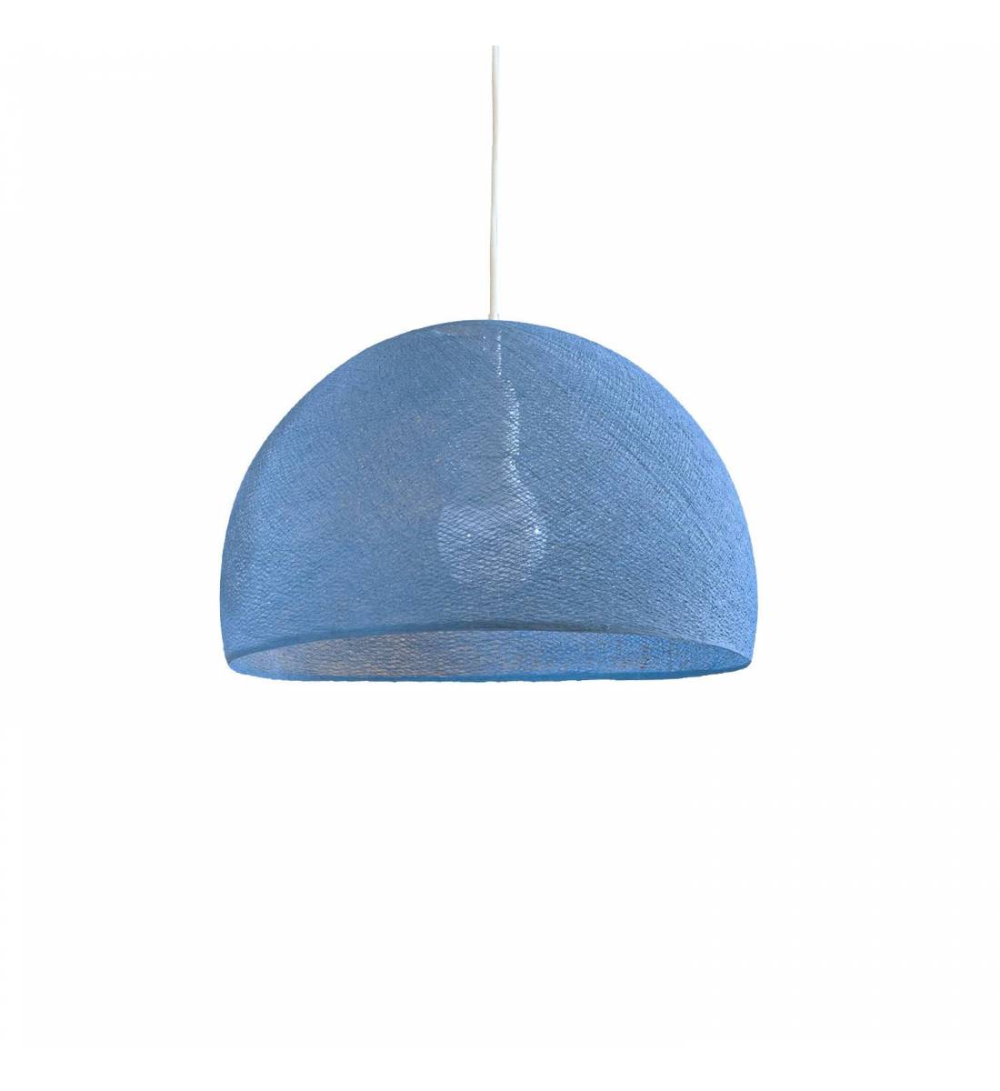 Abat-jour coupole denim 50 et sa suspension simple - Single Pendant lamp - La Case de Cousin Paul