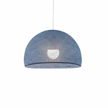 Abat-jour coupole denim 50 et sa suspension simple - Single Pendant lamp - La Case de Cousin Paul