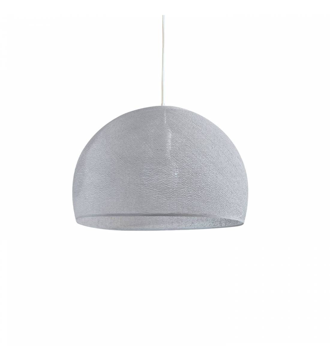 Abat-jour coupole gris perle 50 et sa suspension simple - Single Pendant lamp - La Case de Cousin Paul