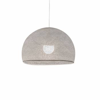 Abat-jour coupole gris perle 50 et sa suspension simple - Single Pendant lamp - La Case de Cousin Paul