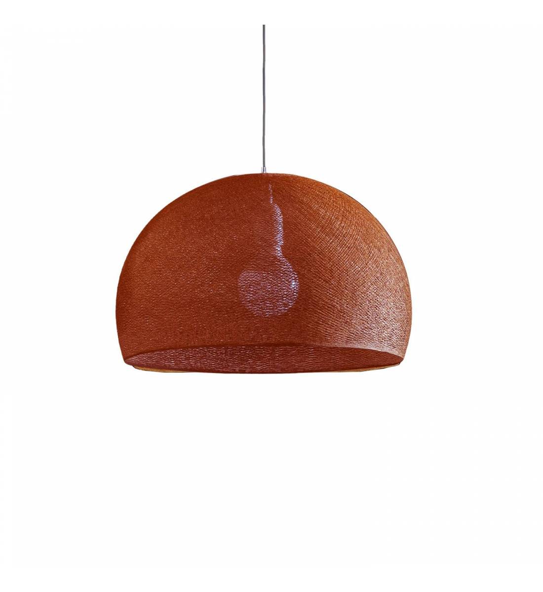 Abat-jour coupole havane 50 et sa suspension simple - Single Pendant lamp - La Case de Cousin Paul