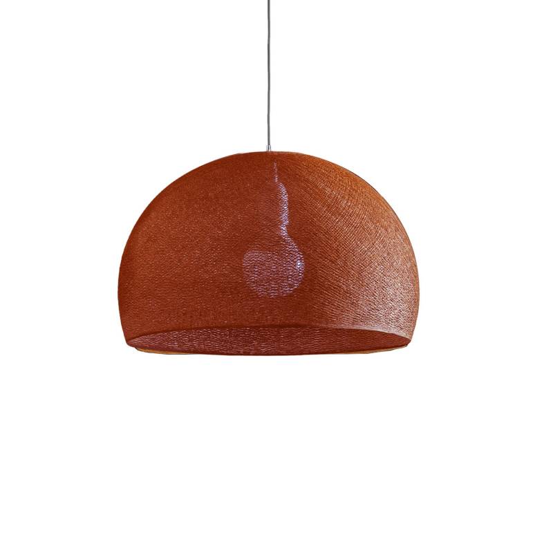 Abat-jour coupole havane 50 et sa suspension simple - Single Pendant lamp - La Case de Cousin Paul