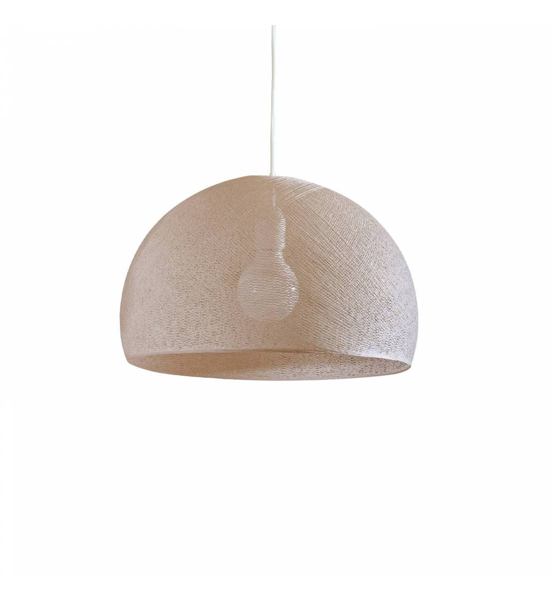 Abat-jour coupole lin 50 et sa suspension simple - Single Pendant lamp - La Case de Cousin Paul