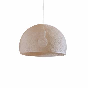 Abat-jour coupole lin 50 et sa suspension simple - Single Pendant lamp - La Case de Cousin Paul