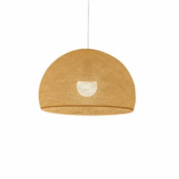 Abat-jour coupole lin 50 et sa suspension simple - Single Pendant lamp - La Case de Cousin Paul