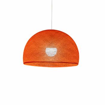Abat-jour coupole orange fifty 50 et sa suspension simple - Single Pendant lamp - La Case de Cousin Paul