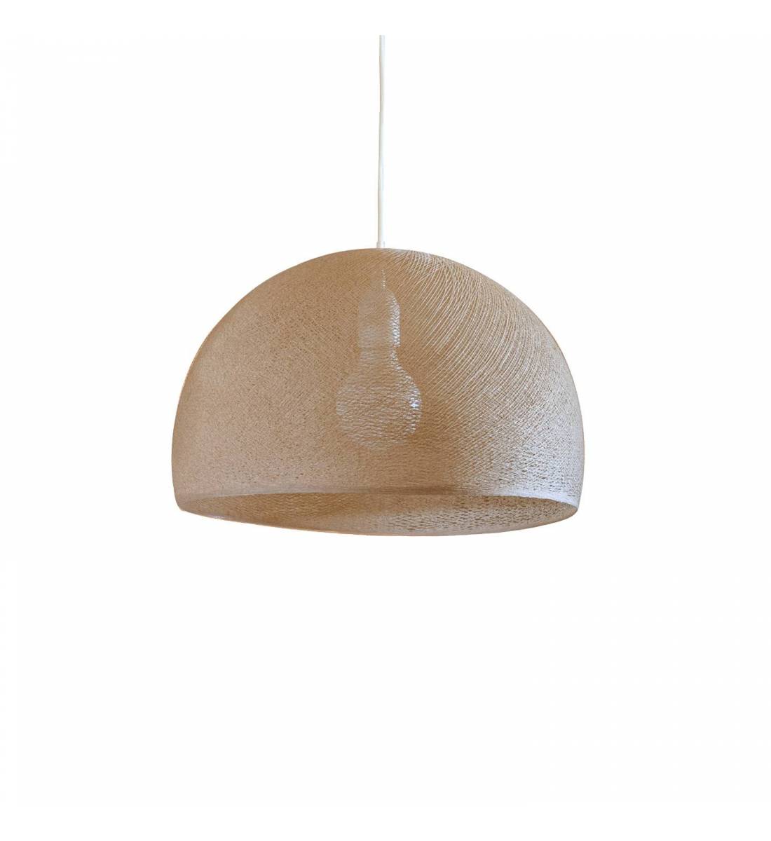 Abat-jour coupole sable 50 et sa suspension simple - Single Pendant lamp - La Case de Cousin Paul