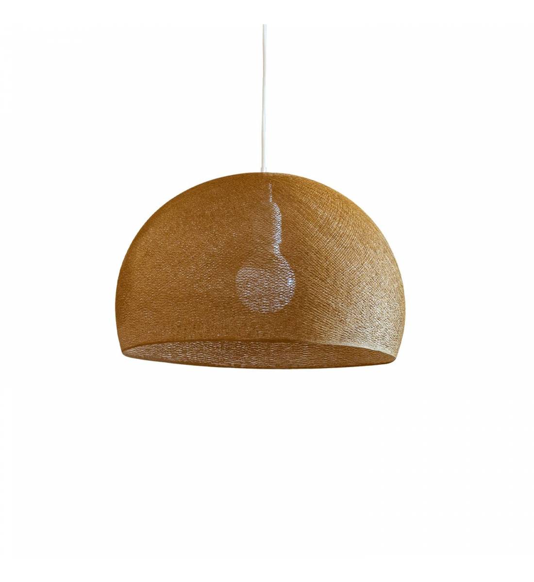 Abat-jour coupole tabac 50 et sa suspension simple - Single Pendant lamp - La Case de Cousin Paul