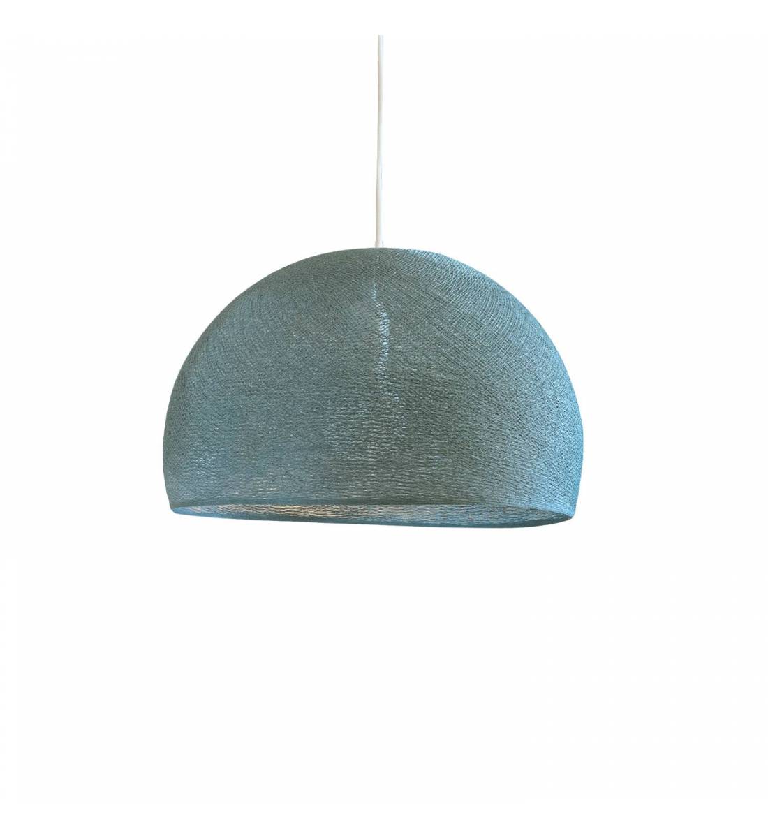 Abat-jour coupole vert de gris 50 et sa suspension simple - Single Pendant lamp - La Case de Cousin Paul