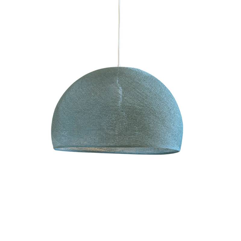 Abat-jour coupole vert de gris 50 et sa suspension simple - Single Pendant lamp - La Case de Cousin Paul