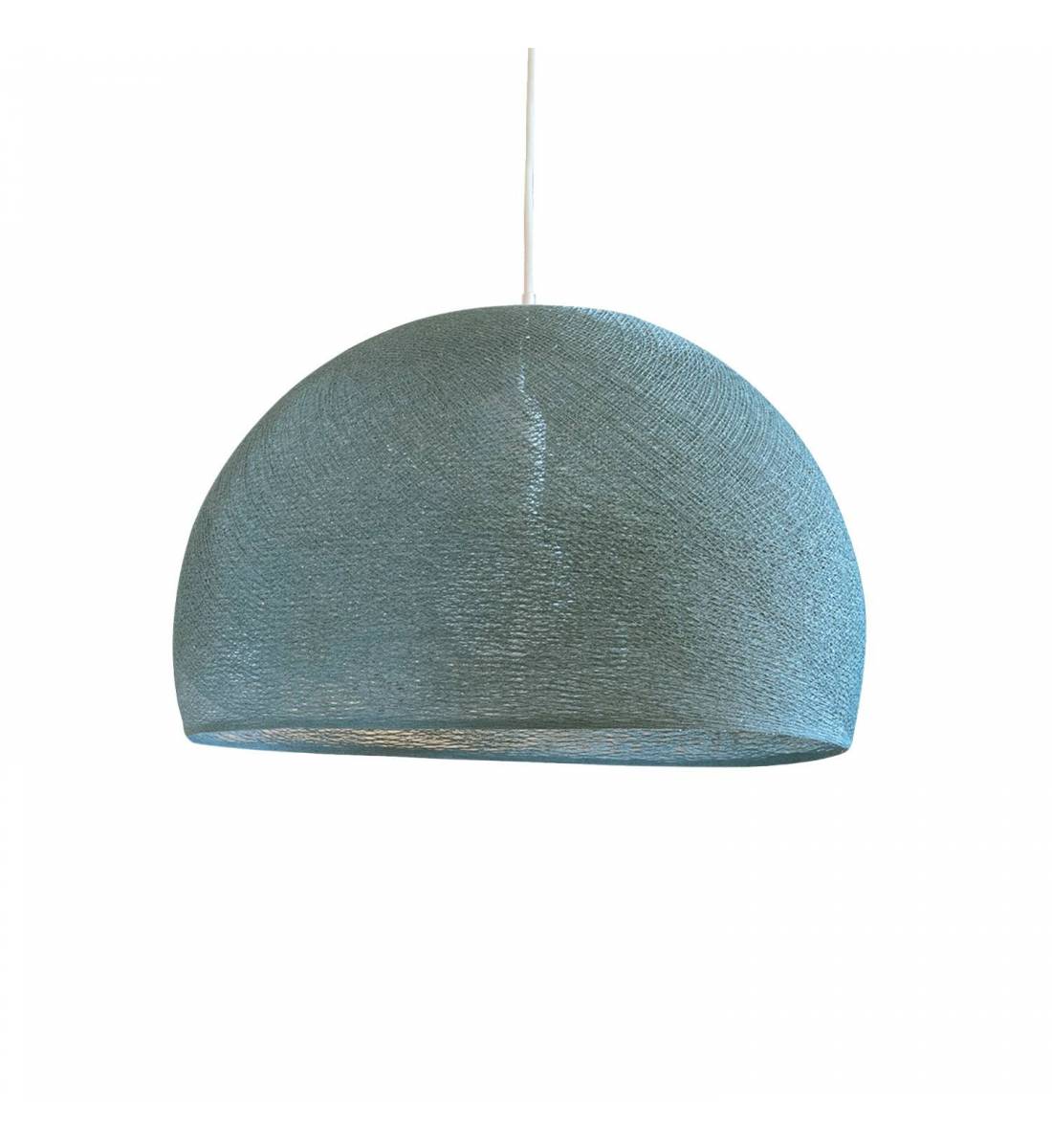 Abat-jour coupole vert de gris 67 avec suspension simple - Single Pendant lamp - La Case de Cousin Paul