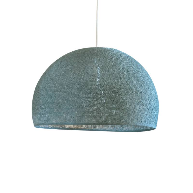 Abat-jour coupole vert de gris 67 avec suspension simple - Single Pendant lamp - La Case de Cousin Paul