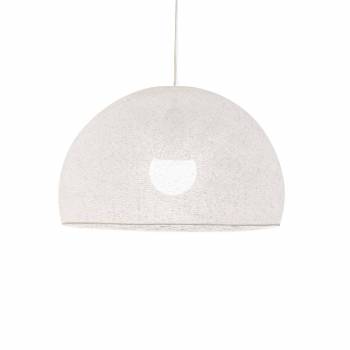 Abat-jour coupole blanc 67 avec suspension simple - Single Pendant lamp - La Case de Cousin Paul