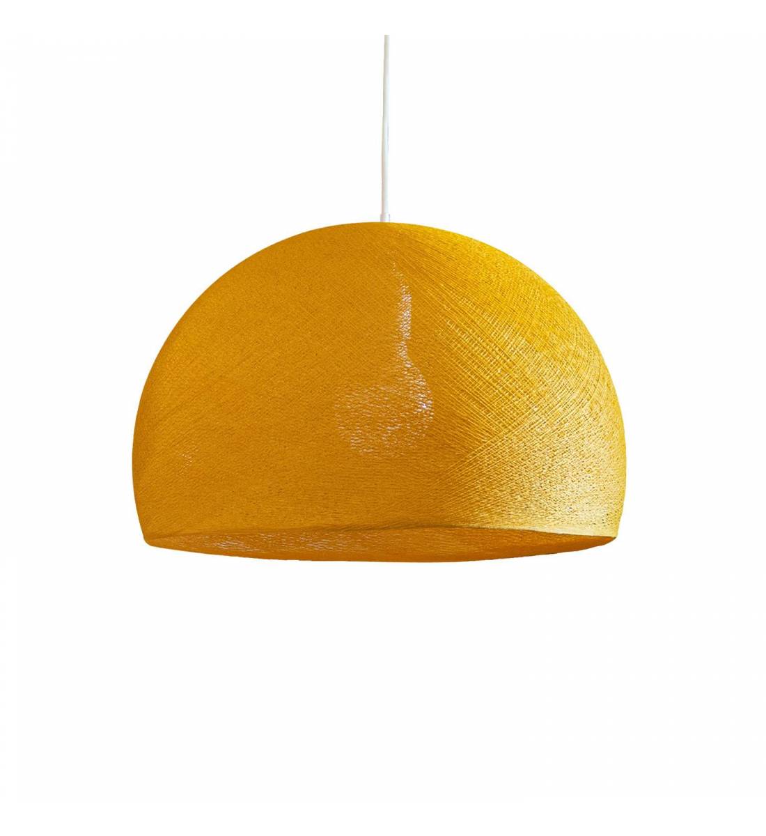 Abat-jour coupole curry 67 avec suspension simple - Single Pendant lamp - La Case de Cousin Paul