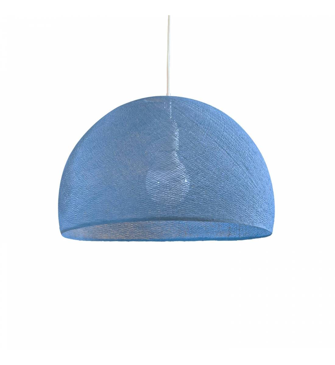 Abat-jour coupole denim 67 avec suspension simple - Single Pendant lamp - La Case de Cousin Paul