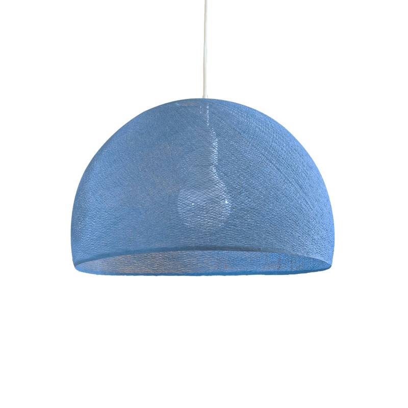 Abat-jour coupole denim 67 avec suspension simple - Single Pendant lamp - La Case de Cousin Paul