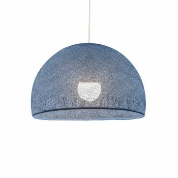 Abat-jour coupole denim 67 avec suspension simple - Single Pendant lamp - La Case de Cousin Paul