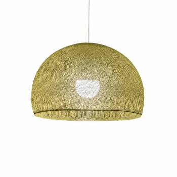 Abat-jour coupole kaki 67 avec suspension simple - Single Pendant lamp - La Case de Cousin Paul