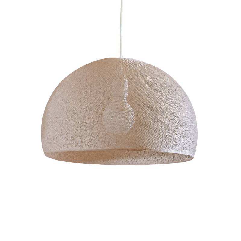 Abat-jour coupole lin 67 avec suspension simple - Single Pendant lamp - La Case de Cousin Paul