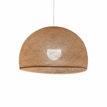 Abat-jour coupole sable 67 avec suspension simple - Single Pendant lamp - La Case de Cousin Paul