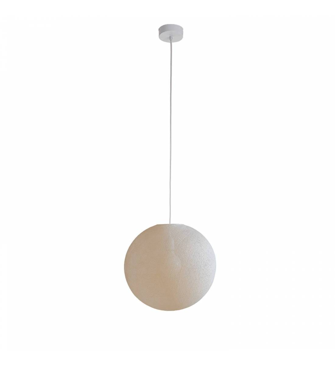 Simple ecru 31 ball - Single Pendant lamp - La Case de Cousin Paul