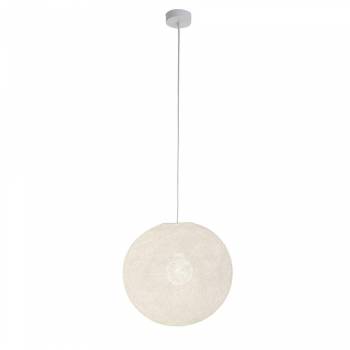 Simple ecru 38 ball - Single Pendant lamp - La Case de Cousin Paul