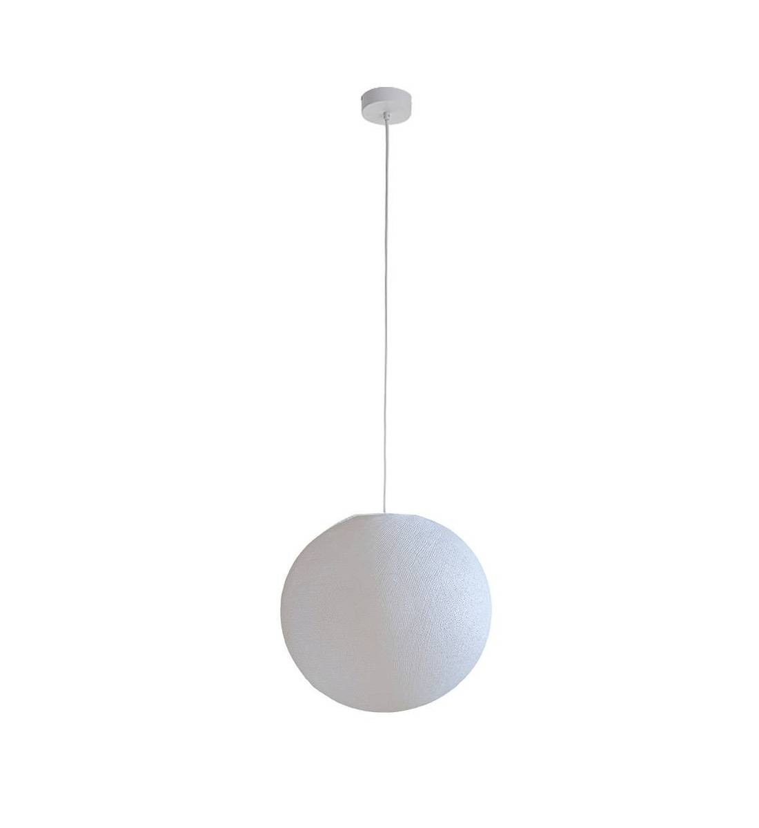 Simple white 38 ball - Single Pendant lamp - La Case de Cousin Paul