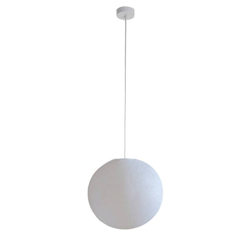 Simple white 38 ball - Single Pendant lamp - La Case de Cousin Paul