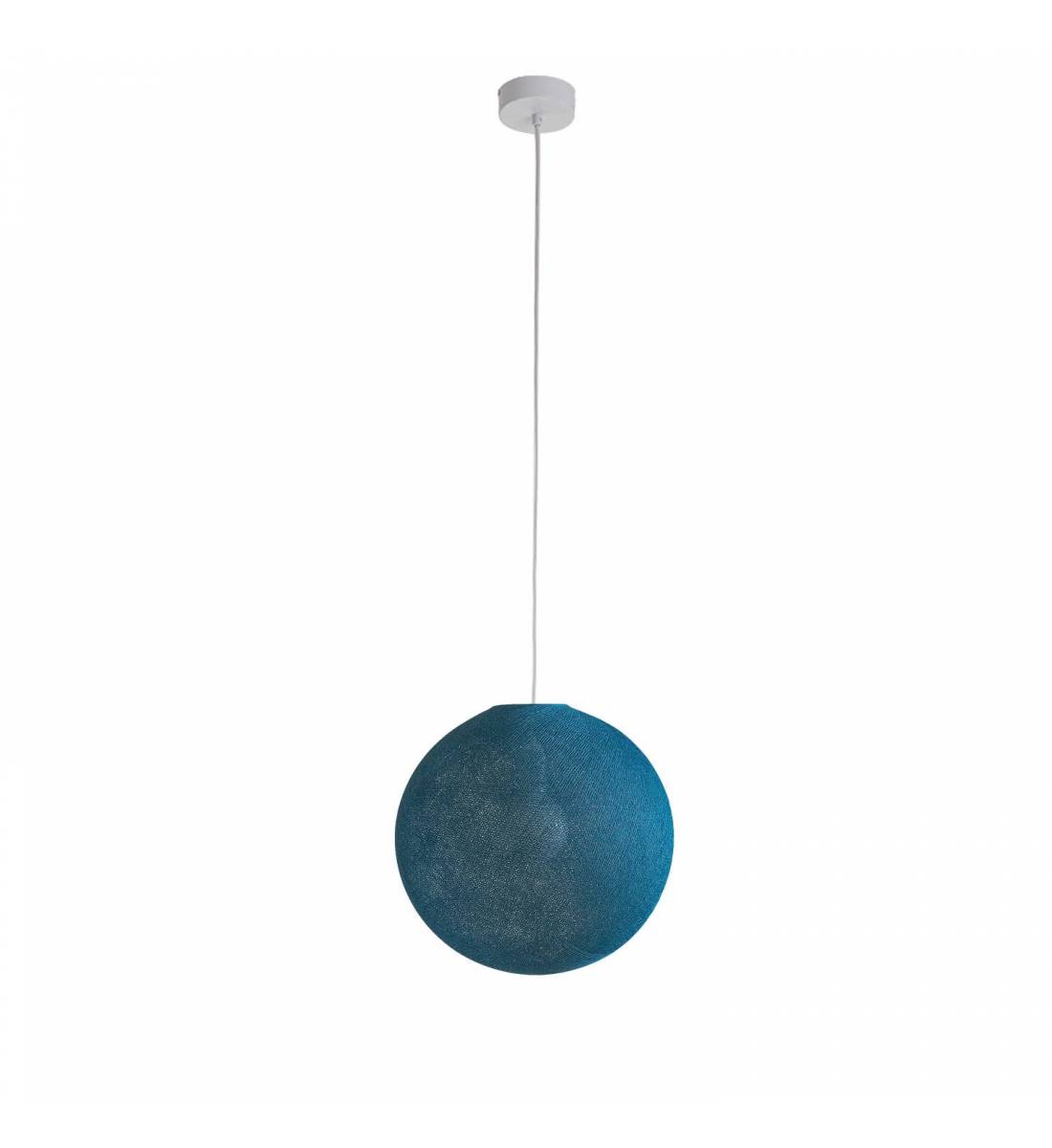 Simple Peacock blue 31 ball - Single Pendant lamp - La Case de Cousin Paul