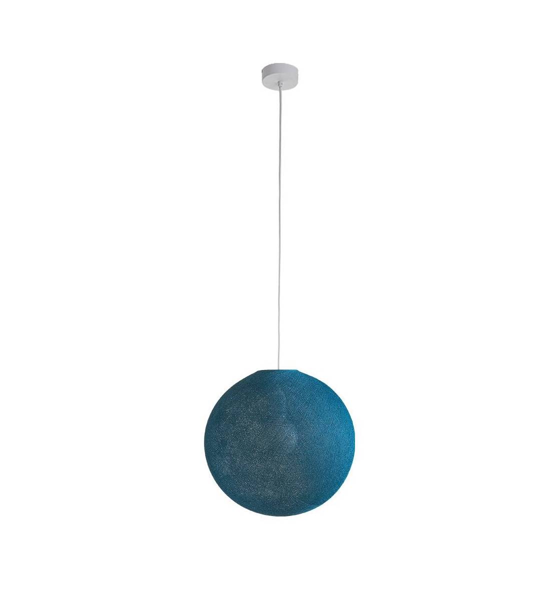 Simple Peacock blue 38 ball - Single Pendant lamp - La Case de Cousin Paul