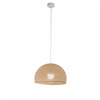 Simple ecru 38 cupola - Single Pendant lamp - La Case de Cousin Paul