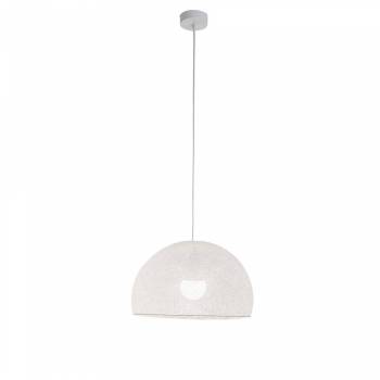 Suspension simple coupole 38 blanc - Hängelampe einstrahlig - La Case de Cousin Paul