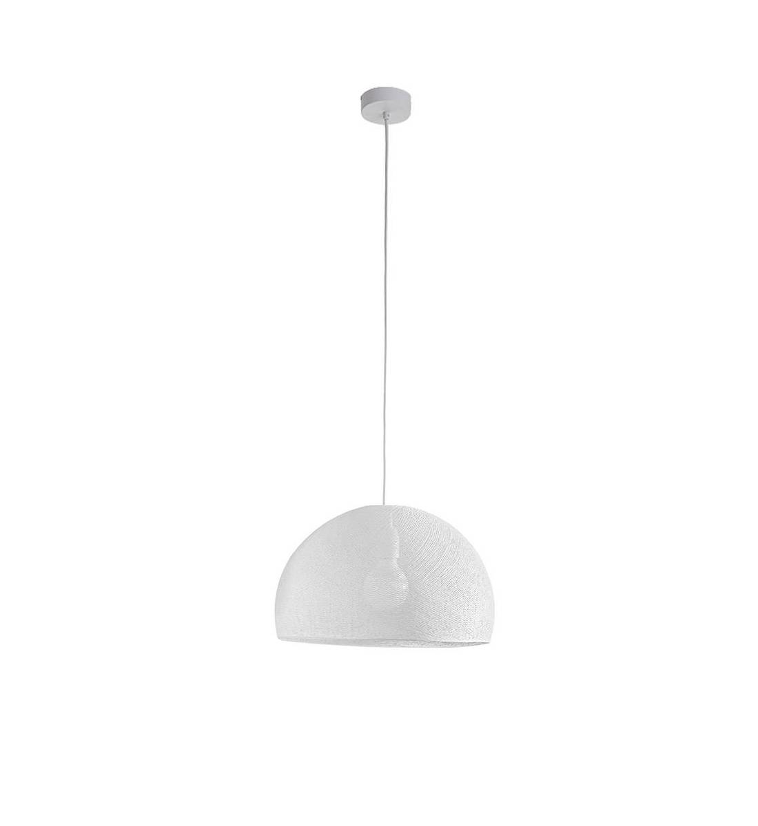 Suspension simple coupole 38 blanc - Hängelampe einstrahlig - La Case de Cousin Paul