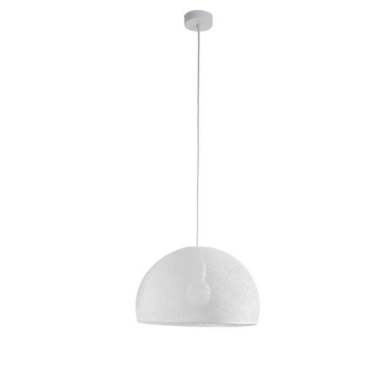 Simple white 38 cupola - Single Pendant lamp - La Case de Cousin Paul