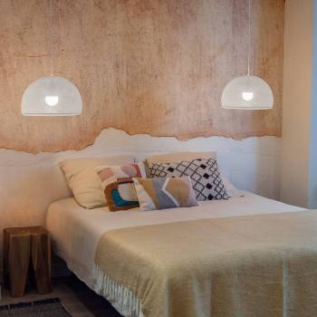 Suspension simple coupole 38 blanc - Single Pendant lamp - La Case de Cousin Paul