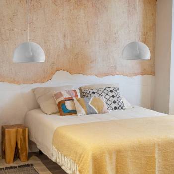 Suspension simple coupole 38 blanc - Single Pendant lamp - La Case de Cousin Paul