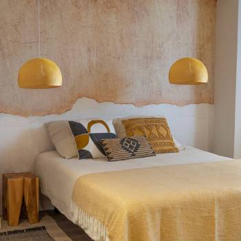 Suspension simple coupole 38 camel - Single Pendant lamp - La Case de Cousin Paul