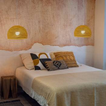 Suspension simple coupole 38 camel - Single Pendant lamp - La Case de Cousin Paul