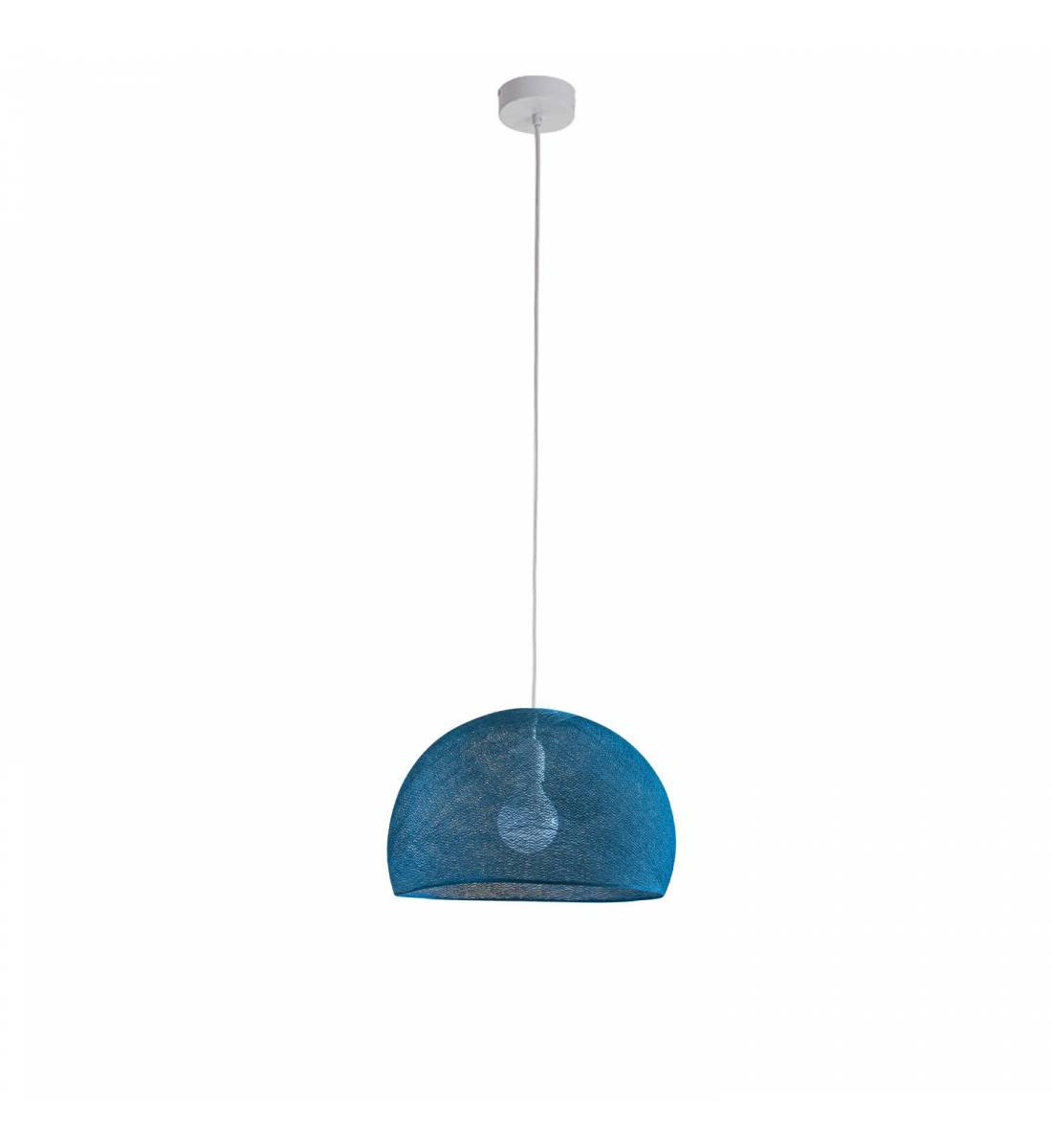 Simple Peacock blue 31 cupola - Single Pendant lamp - La Case de Cousin Paul