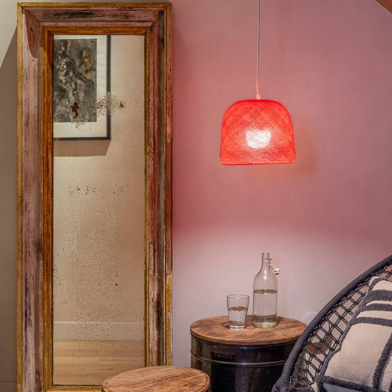 Charlton Home Abat-jour cloche en lin 10,9 po x l 13,4 po (araignée