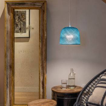 Cloche blu pavone - Coprilampada cloche - La Case de Cousin Paul