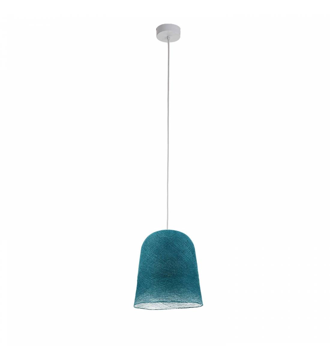 Suspension simple Jupe bleu paon - Single Pendant lamp - La Case de Cousin Paul